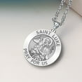 thumbnail image 4 of PicturesOnGold.com Saint Luke Religious Medal Female Adult - 3/4 inch Size of a Nickel -Sterling Silver, 4 of 8