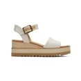 thumbnail image 2 of Toms Womens Diana Canvas Platforms Wedge Sandals, 2 of 3