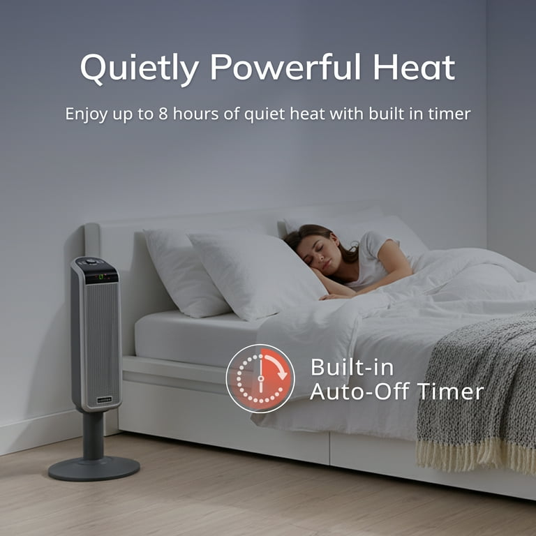 Lasko 1500W Indoor Oscillating Ceramic Pedestal Space Heater with