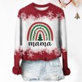 thumbnail image 2 of Camisas navideñas para mujer, sudadera ligera con cuello redondo de manga larga estampada, camisetas cómodas gráficas Pompotops gfhjh14652, 2 of 7