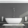 thumbnail image 6 of Ryder 69" Solid Surface Freestanding Oval Soaking Bathtub in Matte White, 6 of 20