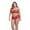 Red, variant on Mapale 206X Plus Size Matching Seamless Bralette  Boyshorts Set