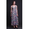 thumbnail image 5 of Bimba Robe Longue d'Été Sans Manches à Imprimé Teinture sur Nœuds Florale pour Femme, Décontractée, Maxi, de Plage - Grand, 5 of 5