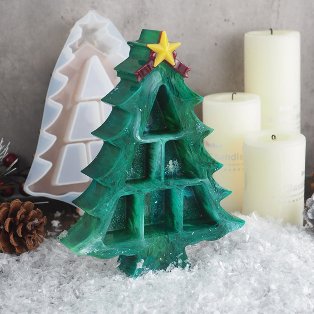 DIY Christmas Tree Silicone Candle Mold Crystal Epoxy Resin