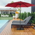 thumbnail image 6 of Topbuy 42 LBS Patio Umbrella Base, Heavy Duty 25” Umbrella Stand, Square Umbrella Base w/4 Anti-slip Pads, 6 of 10