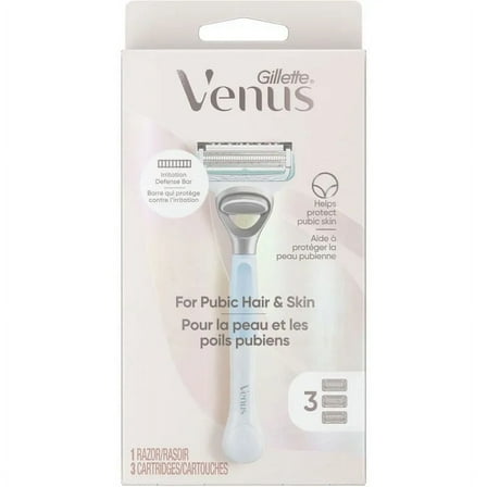 Venus For Pubic Hair And Skin Women’s Razor Handle   3 Blade Refills