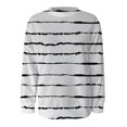 thumbnail image 1 of WZXFASHION Chandail en Molleton à Col Rond pour Femmes Automne Col Rond Rayé Manches Longues Mode Automne et Hiver 50 % de Réduction Liquidation Chandail à Manches Longues, 1 of 5