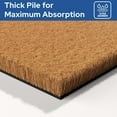 thumbnail image 3 of Barnyard Designs Natural Coco Coir Heavy Duty Backing Doormat - Large Cute Non-Slip Front Door Welcome Mat for Outside Entrance or Porch Entry, Brown (30x48, Plain Brown), 3 of 6