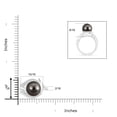 thumbnail image 4 of ANGARA Tahitian Cultured Pearl and Diamond Loop Ring in 14K White Gold for Women | June Birthstone, Birthday, Anniversary, Jewelry Gift for Women | Pearl Ring, 4 of 8