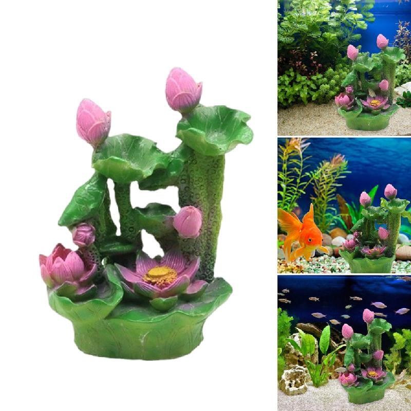 BQBQERT Fish Tanks Artificial Lotuses Simulation Landscape Large Plant FishTank Landscaping Fish Tanks Plant