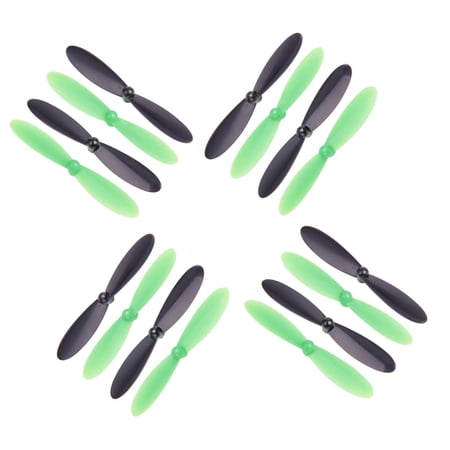 HobbyFlip Propellers Blades Black Green Set of 4 Props H107-A36 Compatible with X-Drone Nano H107R 4 Pack