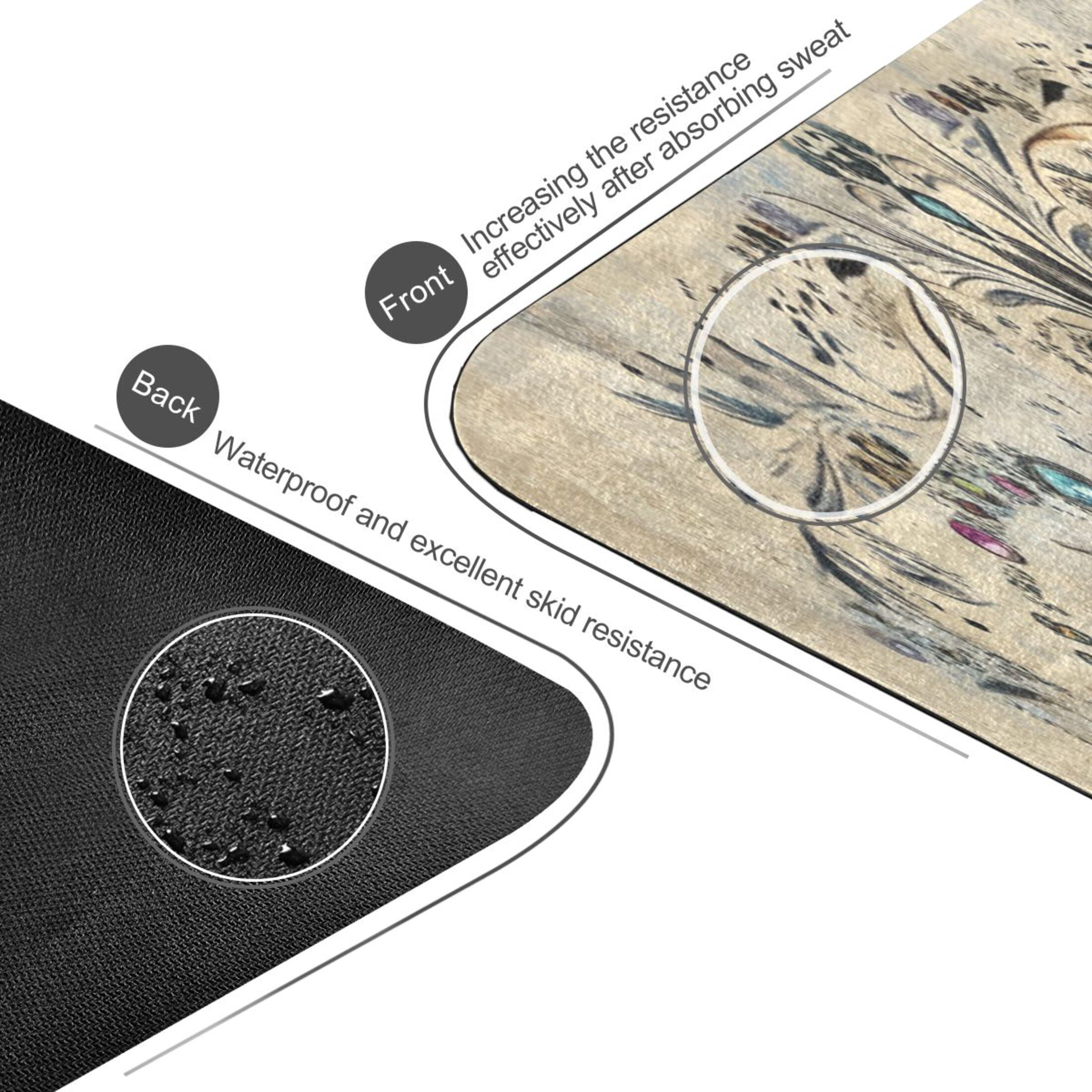 BZSMCE Yoga Mat Women Floral and Jewel Design Pattern Fitness Mat