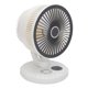 thumbnail image 4 of Pequeño ventilador de escritorio USB, silencioso, fuerte viento, eficiente, 3 velocidades, ventilador de mesa de circulación de aire ajustable para oficina, hogar, viajes, blanco, 4 of 5