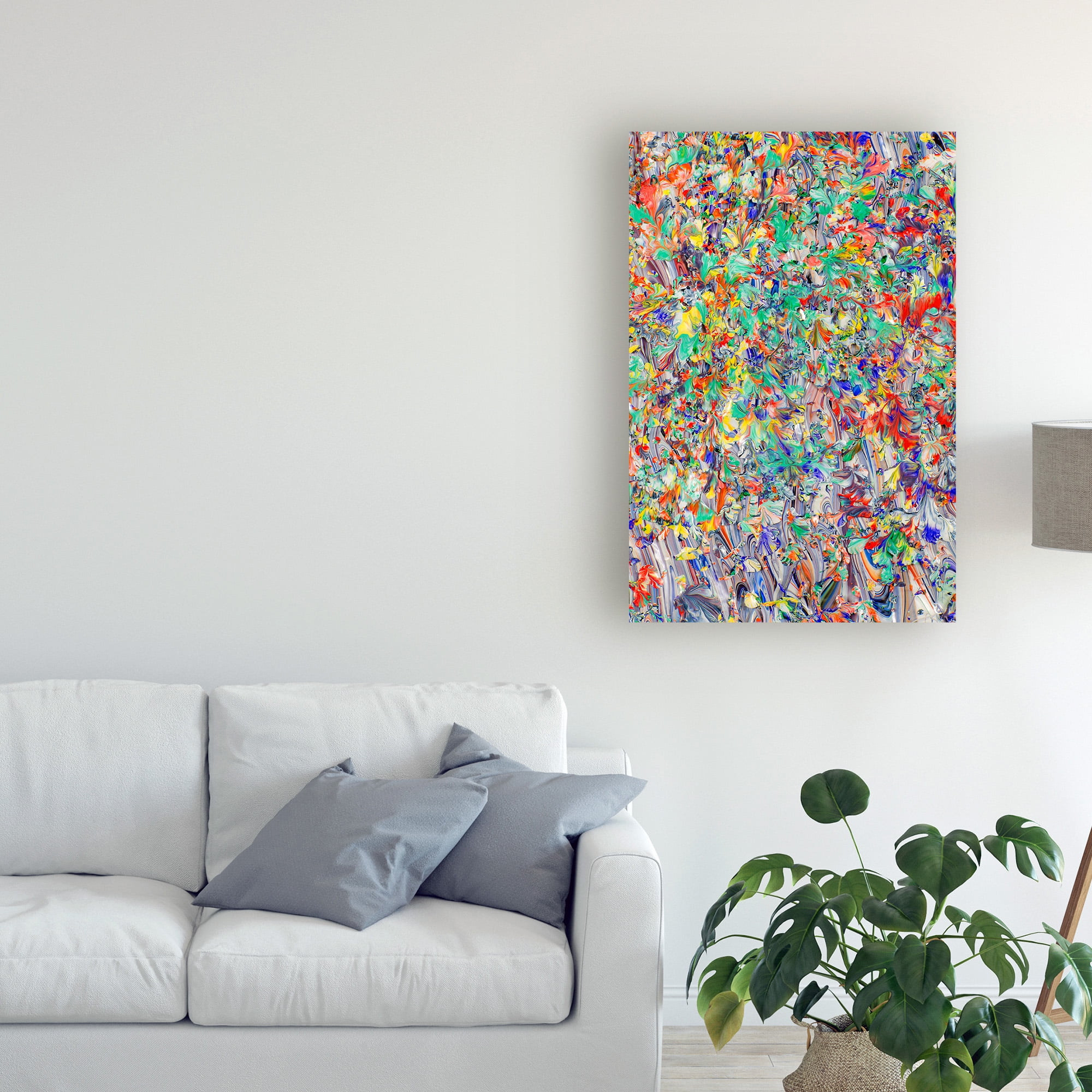 Trademark Fine Art 'Abstract Splatters Lovejoy 35' Canvas Art by Mark Lovejoy