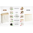 thumbnail image 3 of NOSTHEART 30L Toilet Paper Storage Basket, Toilet Paper Storage Box Made of Bamboo, Foldable Bathroom Organiser for 12-16 Toilet Rolls, with Handles, for Bathroom and Household, Beige, 3 of 7