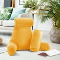 thumbnail image 6 of Nestl Reading Pillow, Extra Large Bed Rest Pillow with Arms – Premium Shredded Memory Foam TV Pillow, Detachable Neck Roll & Lumbar Support Pillow - Yellow, 6 of 7