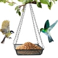 thumbnail image 4 of Outdoor Hanging Bird Feeder for Garden | Metal Mesh Feeding Tray with Chain | Courtyard Wild Bird Feeding Dish for Backyard | Hanging Plate Bird Tableware for Feeder, 4 of 6