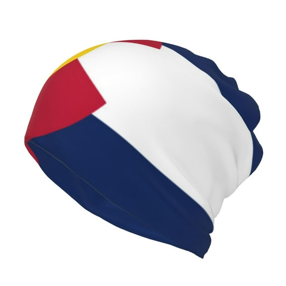 Women Colorado-Texas-Flag Slouchy Beanie Hat Stretch Turban Hats Headwear Caps Baggy Skull Sleep Scarf