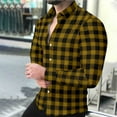 thumbnail image 2 of Mens Shirts Under $10 Men’s 2025 Fall Button Down Plaid Dress Shirts Versatile Stretch Casual Long Sleeve Stylish Lapel Checkered Shirt, 2 of 8