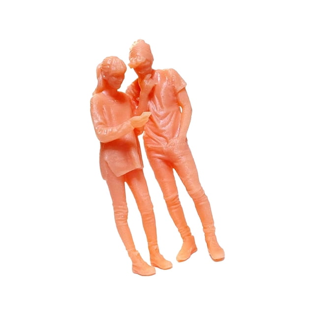 Figuras de personas en miniatura 1/64 Figuras sin pintar Modelo Escenas en miniatura S estilo D