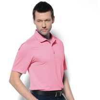 Monterey Club Men's Hexagon Texture Solid Golf Polo Shirt #1214
