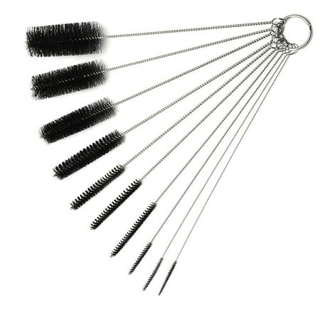 

10Pcs Nylon Straw Brush Cleaner Bottle Tube Pipe Small Long Cup Kitchen Bath Home Cleaning Set