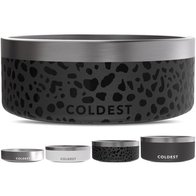 Cuenco Para Perros Más Frío – Metal Antioxidante Antideslizante 3 Capas De Acero Inoxidable Aislado – A Prueba De Derrames Y Resistente – Cuenco De Agua Para Perros, Gatos Y Mascotas, Apto Para Lavava