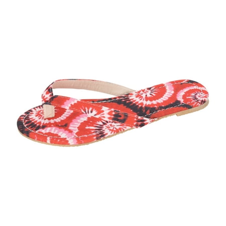 

Flip Flops for Women Tie Dye Beach Shoes Fashion Casual Sandals Summer Casual Shoes Indoor Outdoor Walking Shoes