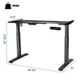 thumbnail image 2 of Costway Electric Stand Up Desk Frame Single Motor Height Adjustable w/ Controller Black, 2 of 10