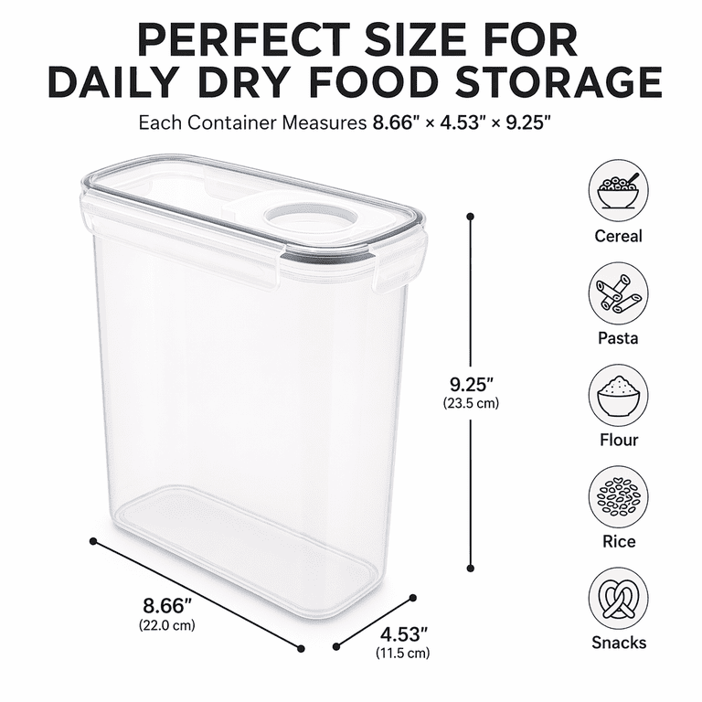NULAS 4-Piece Airtight Food Storage Containers, 135.2 fl oz photo 2