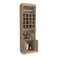thumbnail image 4 of Being Kava Bar Cabinet, Double Door, Two Shelves, Sixteen Built-in Wine Rack Light Pine, 4 of 8