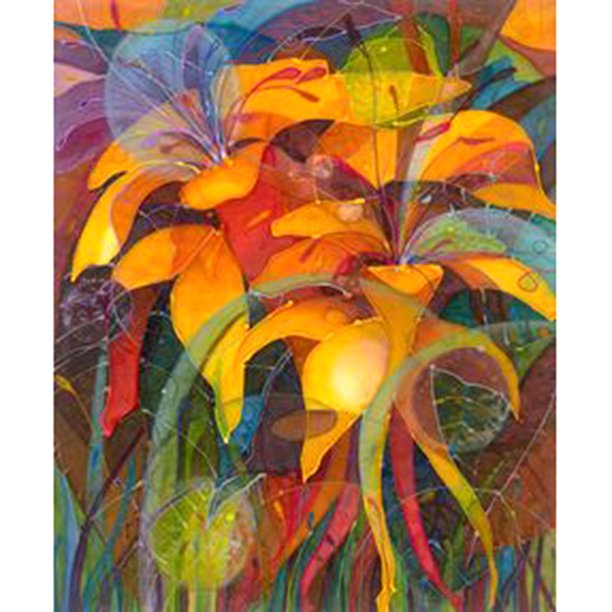 Taladro Pintura Diamante (DB7029) DIY Mosaico Flor Imagen Completa Ronda Resina Kit Regalo 30x40cm Hugtrwg Para estrenar