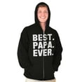 thumbnail image 3 of Best Papa Ever World's Coolest Father Men's Big & Tall Graphic Zip Up Hoodie Brisco Brands 5X, 3 of 5