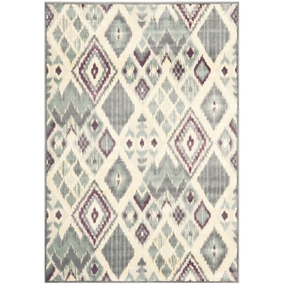 SAFAVIEH Paradise Yvonne Geometric Southwestern Runner Rug, Grey/Multi, 2'2" x 8'