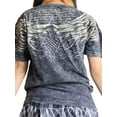 thumbnail image 5 of Women's Round Neck T-Shirts, Gothic Short Sleeve Skull Wings Print Relaxed Fit Tops, 5 of 10