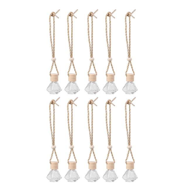 Shisuyan 10pcs Car Hanging Empty Bottles Auto Perfume Diffuser Bottles Hanging Pendants