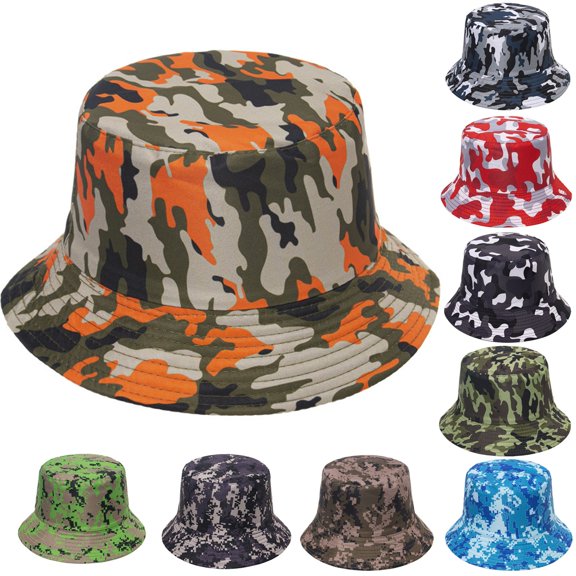 Sales 2026 Under $5 Brown Bucket Hats GIJNRIUIUA Bucket Camouflage Fisherman's Hat Sun Basin Hat Baseball Caps Cowboy Hat