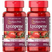Puritan's Pride Lycopene 40 .. mg Pack of 2 .. 120 Count, 60 Count .. (Pack of 2)