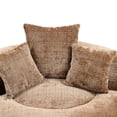 thumbnail image 5 of Oversized Chenille Bean Bag Chair for Adults & Kids, Indoor & Outdoor Lazy Bean Bag Sofa with Wrap-Around Backrest & Pillows for Bedroom, Living Room, Playroom, 42.52''x42.52''x20.47'', Coffee, 5 of 7
