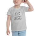 thumbnail image 3 of Stay Calm And Keep It Strange Cute Toddler T-Shirts for Boys Girls (Gray, Youth L), 3 of 5