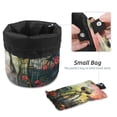 thumbnail image 4 of PhooArto Drawstring Cosmetic Bag, Barrel Shaped Portable Travel Makeup Bags, Vintage Floral Alien Large Capacity Waterproof Multifunctional Bucket Toiletry Bag, 4 of 6