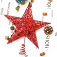 thumbnail image 3 of Tupa 25cm Silver Glitter Metal Star Christmas Tree Topper Compatible With Christmas Decoration Silver 25 cm, 3 of 5