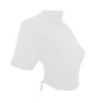 thumbnail image 2 of Hrsba Trendy Tops Solid Color Crew Neck Hollow Out Open Back Short Sleeve T Shirt for Women, 2 of 6