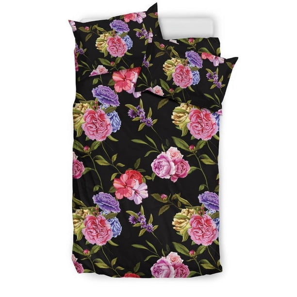 Juego de cama con estampado de claveles Cn05