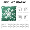 thumbnail image 5 of Nawypu  Green Christmas Pillow Covers Snowflakes Square Winter Holiday Decoration Cushion Case for Sofa Couch Bed Living Room, 5 of 5