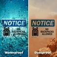 thumbnail image 5 of (2 Pack) No Backpacks Allowed Sign, 5 of 7