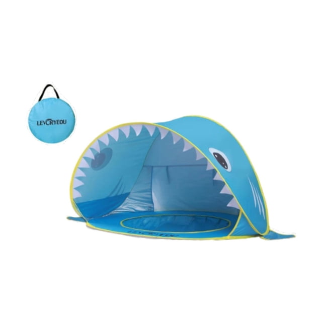Tienda de campaña de playa plegable, regalo de cumpleaños, portátil para interiores con piscina de charcos Azul