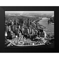 thumbnail image 2 of Anonymous 14x12 Black Modern Framed Museum Art Print Titled - Aerial View of Manhattan, 2 of 5