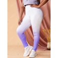 thumbnail image 4 of Jeggings Talla Extra Cintura Alta Delgado Estampado 3D Ombre Rosegal Leggings de talla grande, 4 of 5
