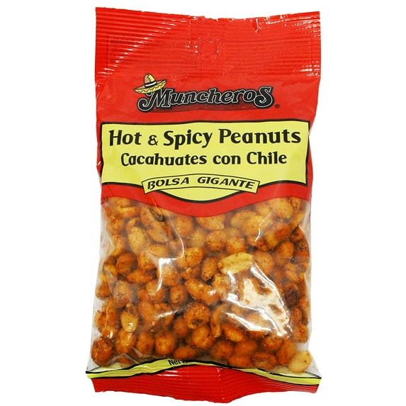 Muncheros Hot & Spicy Peanuts Cacahuates con Chile (1 x 5 oz. Bag)